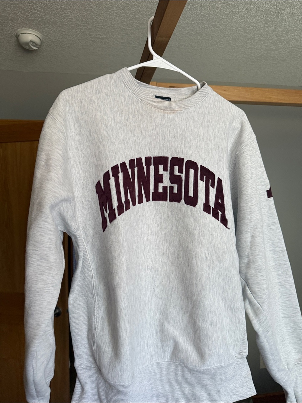Signature Minnesota Crewneck Sweatshirt - Maroon on Heather Gray